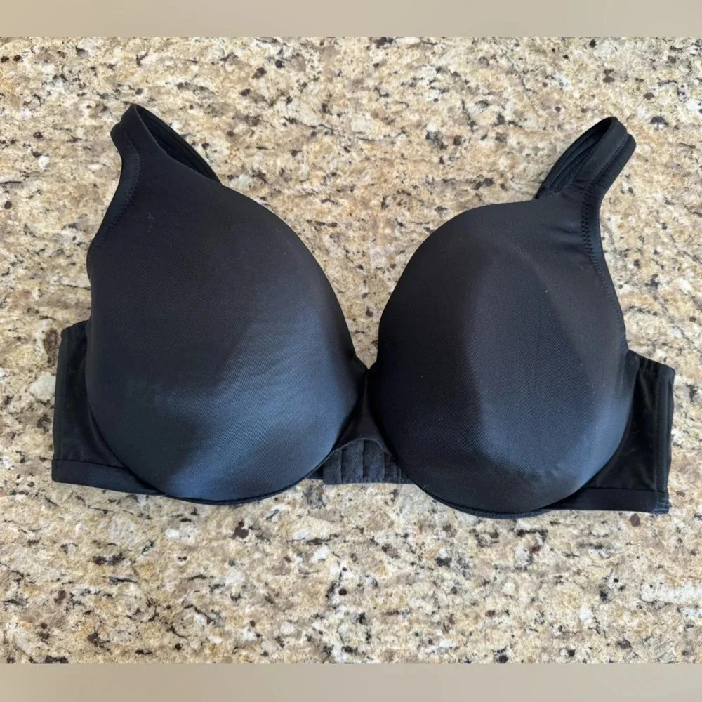 cacique Lane Bryant Full Coverage Black Bra 44D
